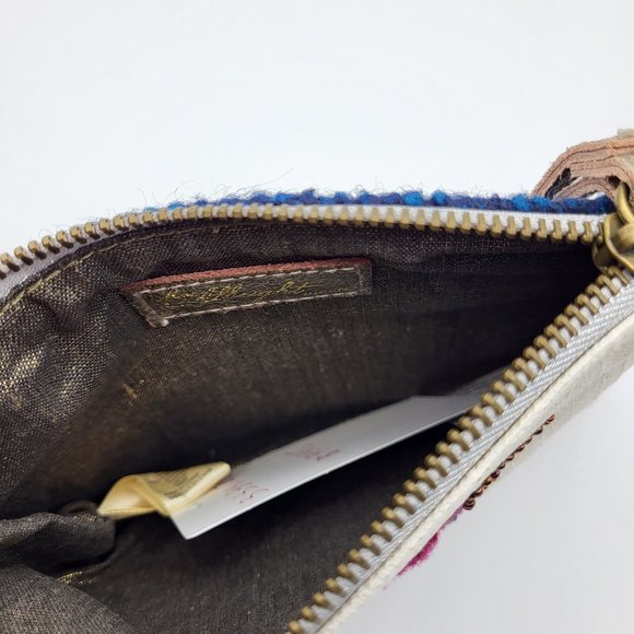 Anthropologie Miss Albright Embroidered Embellished "F" wristlet, NWT - Picture 3 of 6